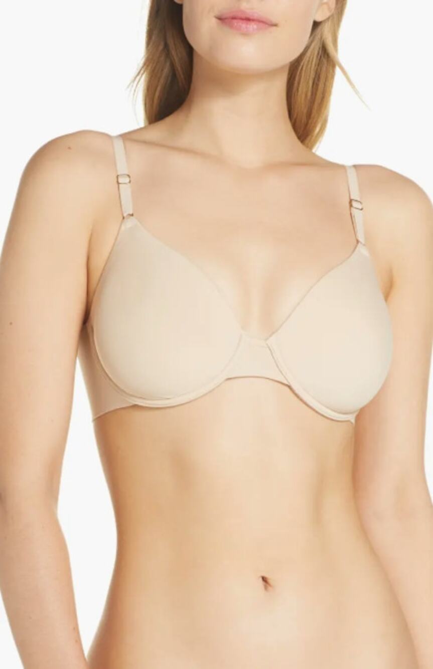 NATORI Zone Full Fit Smoothing Contour Underwire Bra 34B Beige Cosmetic NWT